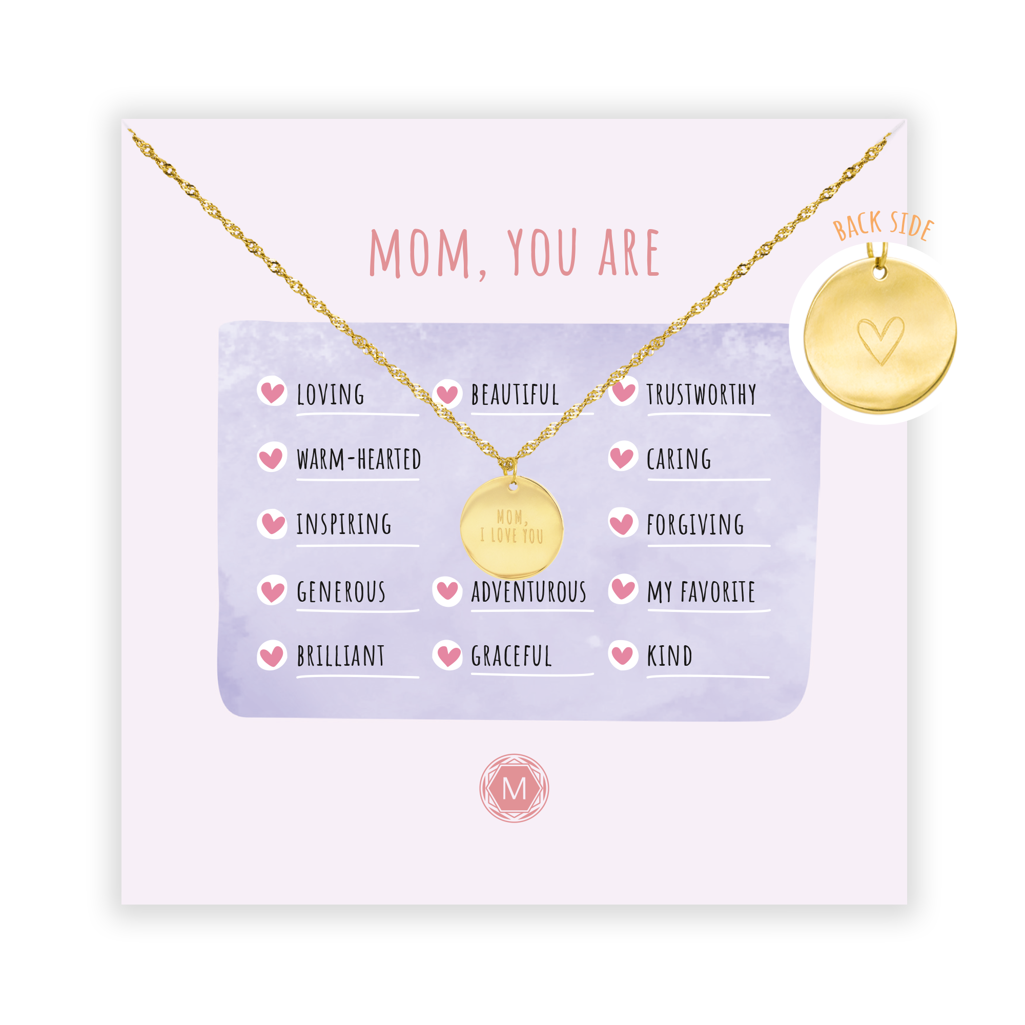 Mom You Are Necklace Murandum