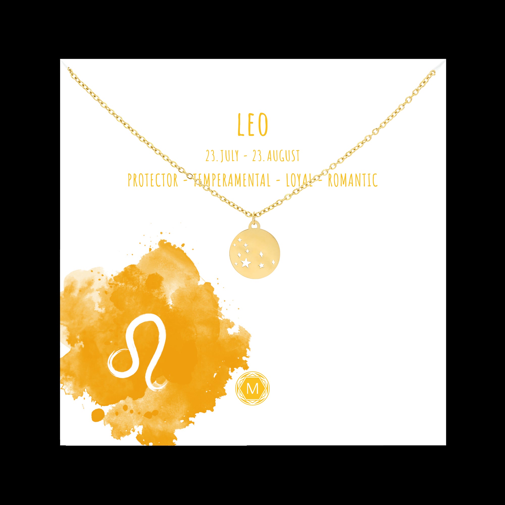 Leo zodiac sign on sale necklace